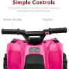 imageBest Choice Products 6V Kids Ride On Toy 4Wheeler Quad ATV Play Car w 18MPH Max Speed Treaded Tires Rubber Handles PushButton Accelerator  PurpleHot Pink