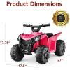 imageBest Choice Products 6V Kids Ride On Toy 4Wheeler Quad ATV Play Car w 18MPH Max Speed Treaded Tires Rubber Handles PushButton Accelerator  PurpleHot Pink
