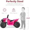 imageBest Choice Products 6V Kids Ride On Toy 4Wheeler Quad ATV Play Car w 18MPH Max Speed Treaded Tires Rubber Handles PushButton Accelerator  PurpleHot Pink