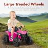 imageBest Choice Products 6V Kids Ride On Toy 4Wheeler Quad ATV Play Car w 18MPH Max Speed Treaded Tires Rubber Handles PushButton Accelerator  PurpleHot Pink