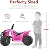 imageBest Choice Products 6V Kids Ride On Toy 4Wheeler Quad ATV Play Car w 18MPH Max Speed Treaded Tires Rubber Handles PushButton Accelerator  PurplePink