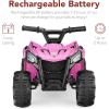 imageBest Choice Products 6V Kids Ride On Toy 4Wheeler Quad ATV Play Car w 18MPH Max Speed Treaded Tires Rubber Handles PushButton Accelerator  PurplePink