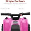 imageBest Choice Products 6V Kids Ride On Toy 4Wheeler Quad ATV Play Car w 18MPH Max Speed Treaded Tires Rubber Handles PushButton Accelerator  PurplePink