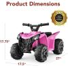 imageBest Choice Products 6V Kids Ride On Toy 4Wheeler Quad ATV Play Car w 18MPH Max Speed Treaded Tires Rubber Handles PushButton Accelerator  PurplePink