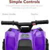 imageBest Choice Products 6V Kids Ride On Toy 4Wheeler Quad ATV Play Car w 18MPH Max Speed Treaded Tires Rubber Handles PushButton Accelerator  PurplePurple