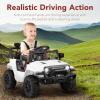 imageBest Choice Products 6V Kids Ride On Toy Mini Truck Electric Play Car wParent Remote Control 4Wheel Suspension LED Lights 2 Speeds Functional Horn 31MPH Max Speed  SandWhite