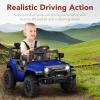 imageBest Choice Products 6V Kids Ride On Toy Mini Truck Electric Play Car wParent Remote Control 4Wheel Suspension LED Lights 2 Speeds Functional Horn 31MPH Max Speed  SandBlue