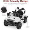 imageBest Choice Products 6V Kids Ride On Toy Mini Truck Electric Play Car wParent Remote Control 4Wheel Suspension LED Lights 2 Speeds Functional Horn 31MPH Max Speed  SandWhite