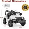 imageBest Choice Products 6V Kids Ride On Toy Mini Truck Electric Play Car wParent Remote Control 4Wheel Suspension LED Lights 2 Speeds Functional Horn 31MPH Max Speed  SandWhite