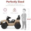 imageBest Choice Products 6V Kids Ride On Toy Mini Truck Electric Play Car wParent Remote Control 4Wheel Suspension LED Lights 2 Speeds Functional Horn 31MPH Max Speed  SandSand