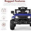 imageBest Choice Products 6V Kids Ride On Toy Mini Truck Electric Play Car wParent Remote Control 4Wheel Suspension LED Lights 2 Speeds Functional Horn 31MPH Max Speed  SandBlue