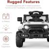 imageBest Choice Products 6V Kids Ride On Toy Mini Truck Electric Play Car wParent Remote Control 4Wheel Suspension LED Lights 2 Speeds Functional Horn 31MPH Max Speed  SandWhite