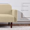 imageBest Choice Products 77quot Mid Century Modern Boucle Loveseat Sofa Couch Convertible Sofa Sleeper Bed wReal Wood Removable Armrest  Slate BlueBoucle  Oatmeal