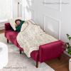 imageBest Choice Products 77quot Mid Century Modern Boucle Loveseat Sofa Couch Convertible Sofa Sleeper Bed wReal Wood Removable Armrest  Slate BlueVelvet  Deep Teal