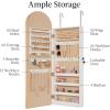 imageBest Choice Products Arch Mirror Jewelry Cabinet Jewelry Storage Organizer Armoire Lockable Wall or Door Mountable FullLength Mirror  SilverGold