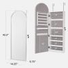 imageBest Choice Products Arch Mirror Jewelry Cabinet Jewelry Storage Organizer Armoire Lockable Wall or Door Mountable FullLength Mirror  SilverSilver