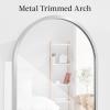 imageBest Choice Products Arch Mirror Jewelry Cabinet Jewelry Storage Organizer Armoire Lockable Wall or Door Mountable FullLength Mirror  SilverSilver