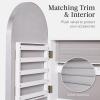 imageBest Choice Products Arch Mirror Jewelry Cabinet Jewelry Storage Organizer Armoire Lockable Wall or Door Mountable FullLength Mirror  SilverSilver