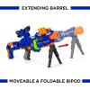 imageBest Choice Products Electric Customizable Soft Foam Ball LongDistance Blaster Toy wBarrel Extension 12 Foam Balls Foldable BipodBall Blaster