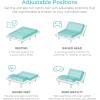 imageBest Choice Products Ergonomic Split King Size Adjustable Bed Frame Electric Base wWireless Remote Control Nightlight Massager 2 USB PortsQueen