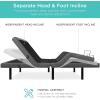 imageBest Choice Products Ergonomic Split King Size Adjustable Bed Frame Electric Base wWireless Remote Control Nightlight Massager 2 USB PortsSplit King