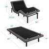 imageBest Choice Products Ergonomic Split King Size Adjustable Bed Frame Electric Base wWireless Remote Control Nightlight Massager 2 USB PortsTwin XL