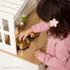 imageBest Choice Products Farmhouse Play Kitchen Toy Wooden Pretend Set for Kids wChalkboard Marble Backdrop Windows Storage Shelves 5 Accessories Included  WhiteOcean