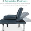 imageBest Choice Products Faux Leather Upholstered Modern Convertible Futon Adjustable Folding Sofa Bed Guest Bed wRemovable Armrests  BlackBlue