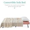 imageBest Choice Products Faux Leather Upholstered Modern Convertible Futon Adjustable Folding Sofa Bed Guest Bed wRemovable Armrests  BlackPink