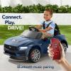 imageBest Choice Products Kids 12V Electric Ride On Car Officially Licensed Ford Mustang wParent Control LED Lights 2 Speeds Bluetooth  YellowBlue