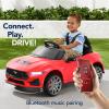 imageBest Choice Products Kids 12V Electric Ride On Car Officially Licensed Ford Mustang wParent Control LED Lights 2 Speeds Bluetooth  YellowRed