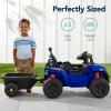 imageBest Choice Products Kids 12V Electric Ride On UTV Car and Trailer wParent Control LED Lights 2 Speeds Bluetooth  PinkBlue