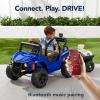 imageBest Choice Products Kids 12V Electric Ride On UTV Car and Trailer wParent Control LED Lights 2 Speeds Bluetooth  PinkBlue