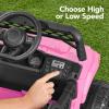 imageBest Choice Products Kids 12V Electric Ride On UTV Car and Trailer wParent Control LED Lights 2 Speeds Bluetooth  PinkPink
