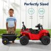 imageBest Choice Products Kids 12V Electric Ride On UTV Car and Trailer wParent Control LED Lights 2 Speeds Bluetooth  PinkRed