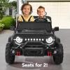 imageBest Choice Products Kids 12V Ride On Truck Battery Powered Toy Car wSpring Suspension Remote Control 3 Speeds LED Lights Bluetooth  BlackBlack