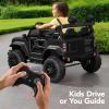imageBest Choice Products Kids 12V Ride On Truck Battery Powered Toy Car wSpring Suspension Remote Control 3 Speeds LED Lights Bluetooth  BlackBlack
