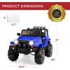 imageBest Choice Products Kids 12V Ride On Truck Battery Powered Toy Car wSpring Suspension Remote Control 3 Speeds LED Lights Bluetooth  BlackBlue
