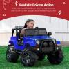 imageBest Choice Products Kids 12V Ride On Truck Battery Powered Toy Car wSpring Suspension Remote Control 3 Speeds LED Lights Bluetooth  BlackBlue