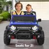 imageBest Choice Products Kids 12V Ride On Truck Battery Powered Toy Car wSpring Suspension Remote Control 3 Speeds LED Lights Bluetooth  BlackBlue