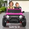 imageBest Choice Products Kids 12V Ride On Truck Battery Powered Toy Car wSpring Suspension Remote Control 3 Speeds LED Lights Bluetooth  BlackHot Pink