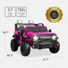 imageBest Choice Products Kids 12V Ride On Truck Battery Powered Toy Car wSpring Suspension Remote Control 3 Speeds LED Lights Bluetooth  BlackHot Pink