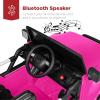 imageBest Choice Products Kids 12V Ride On Truck Battery Powered Toy Car wSpring Suspension Remote Control 3 Speeds LED Lights Bluetooth  BlackHot Pink