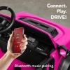 imageBest Choice Products Kids 12V Ride On Truck Battery Powered Toy Car wSpring Suspension Remote Control 3 Speeds LED Lights Bluetooth  BlackHot Pink