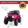 imageBest Choice Products Kids 12V Ride On Truck Battery Powered Toy Car wSpring Suspension Remote Control 3 Speeds LED Lights Bluetooth  BlackHot Pink