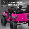 imageBest Choice Products Kids 12V Ride On Truck Battery Powered Toy Car wSpring Suspension Remote Control 3 Speeds LED Lights Bluetooth  BlackHot Pink