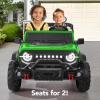 imageBest Choice Products Kids 12V Ride On Truck Battery Powered Toy Car wSpring Suspension Remote Control 3 Speeds LED Lights Bluetooth  BlackKelly Green