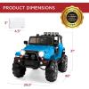 imageBest Choice Products Kids 12V Ride On Truck Battery Powered Toy Car wSpring Suspension Remote Control 3 Speeds LED Lights Bluetooth  BlackLight Blue
