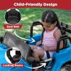 imageBest Choice Products Kids 12V Ride On Truck Battery Powered Toy Car wSpring Suspension Remote Control 3 Speeds LED Lights Bluetooth  BlackLight Blue