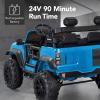 imageBest Choice Products Kids 12V Ride On Truck Battery Powered Toy Car wSpring Suspension Remote Control 3 Speeds LED Lights Bluetooth  BlackLight Blue